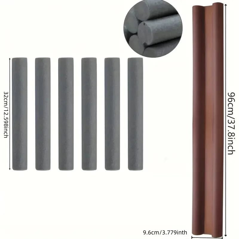 Easy Door Draft Stopper – Double-Sided (Dark Brown)