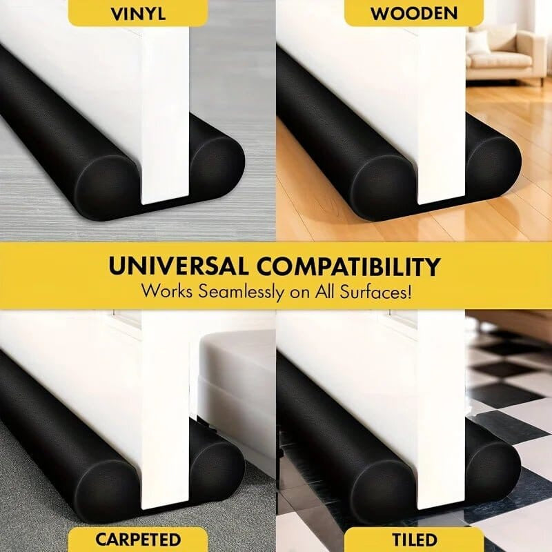 Easy Door Draft Stopper – Double-Sided (Dark Brown)